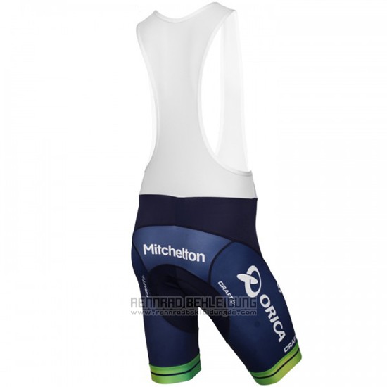 2015 Fahrradbekleidung Orica GreenEDGE Wei und Blau Trikot Kurzarm und Tragerhose - zum Schließen ins Bild klicken